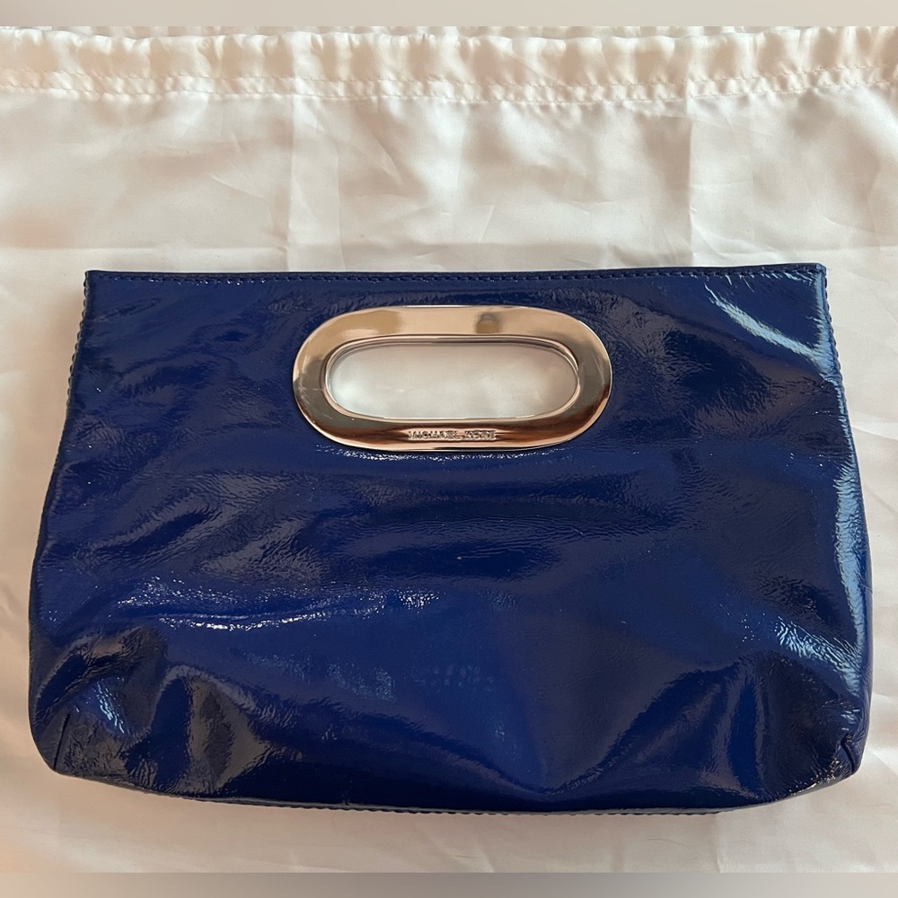 Michael Kors patent leather clutch in blue. Excellent condition and rare!